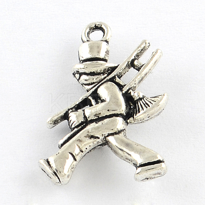 Tibetan Style Alloy Pendants TIBEP-Q054-08AS-RS-1