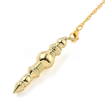 Brass Dowsing Pendulum Big Pointed Pendants KK-H491-08G-1