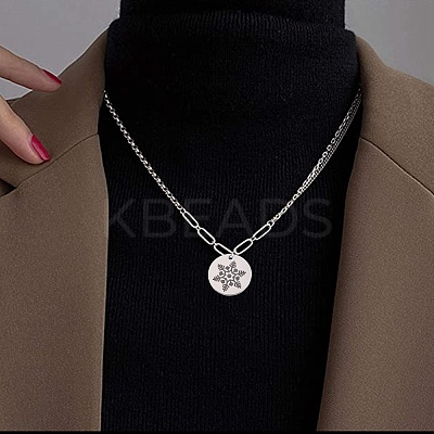 304 Stainless Steel Pendants STAS-CJ0002-15-1