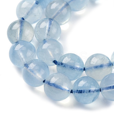 Natural Aquamarine Beads Strands G-P342-10-7mm-A-1