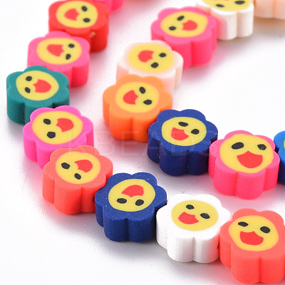 Handmade Polymer Clay Beads Strands X-CLAY-N008-013-1