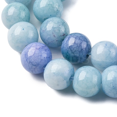 Ombre Effect Dyed Glass Beads Strands X-GLAA-T031-01O-02-1