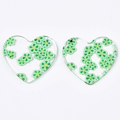 Transparent Clear Cellulose Acetate(Resin) Pendants LS-KY-T040-56A-1