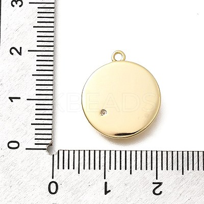 Brass Micro Pave Cubic Zirconia Pendants KK-Q035-16A-G-1