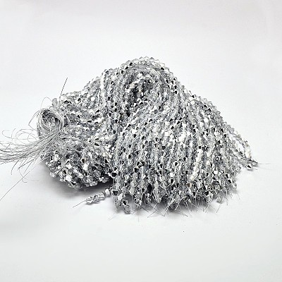 Imitate Austrian Crystal Electroplate Bicone Glass Faceted Bead Strands X-GLAA-F029-6x6mm-B01-1