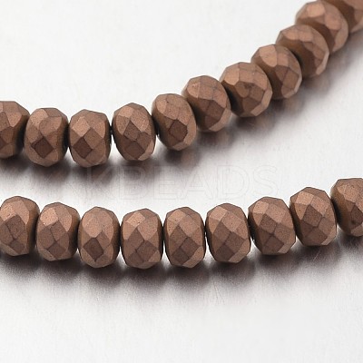 Electroplate Non-magnetic Synthetic Hematite Bead Strands G-F300-48B-F8-1