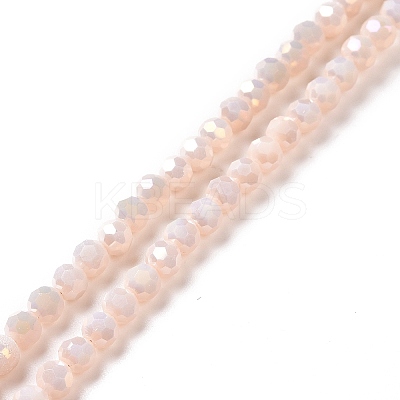 Faceted(32 Facets) Round Full Rainbow Plated Imitation Jade Electroplate Glass Beads Strands LS-EGLA-J130-FR09-1