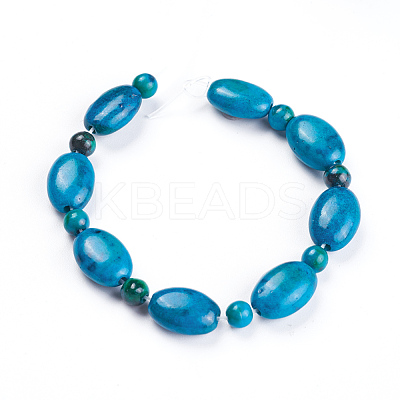 Natural Chrysocolla Beads Strands G-F647-07-1