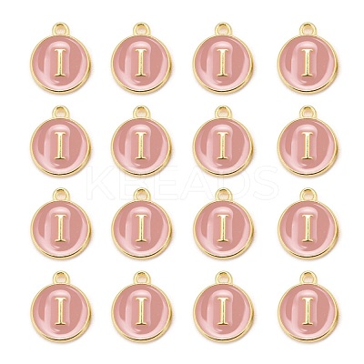 Golden Plated Alloy Enamel Charms ENAM-S118-07I-1