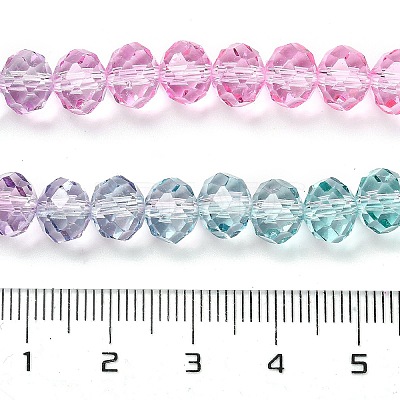 Transparent Painted Glass Beads Strands LS-DGLA-A034-T8mm-A10-1