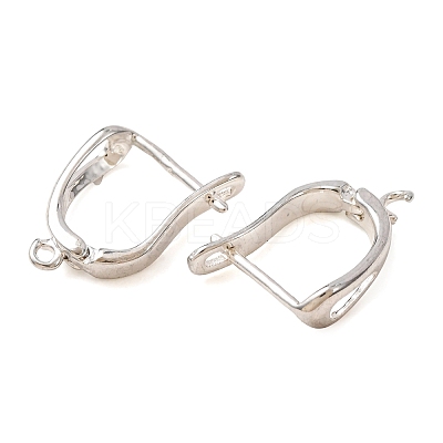 Brass Hoop Earring Findings KK-L148-07P-1