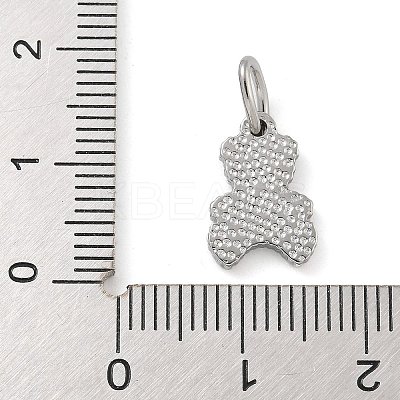 Synthetic Malachite Bear Charms STAS-B075-01P-01-1