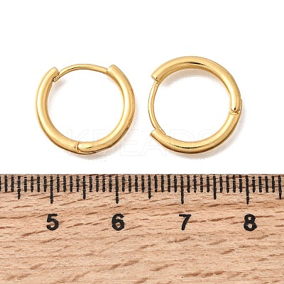 Brass Huggie Hoop Earrings EJEW-G465-01G-1
