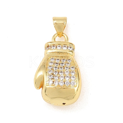 Brass Micro Pave Cubic Zirconia Pendants KK-Z145-06G-02-1