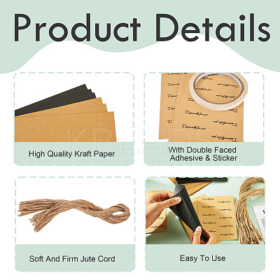 50 Sets 2 Colors Kraft Paper Bouquet Wrapping Paper DIY-TA0011-45-1