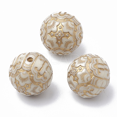 Plating Acrylic Beads PACR-T001-08-1