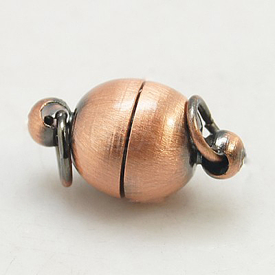 Brass Magnetic Clasps with Loops KK-P141-15R-NR-1