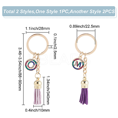 Alloy Colorful Rhinestone Keychain KEYC-WR0001-24-1