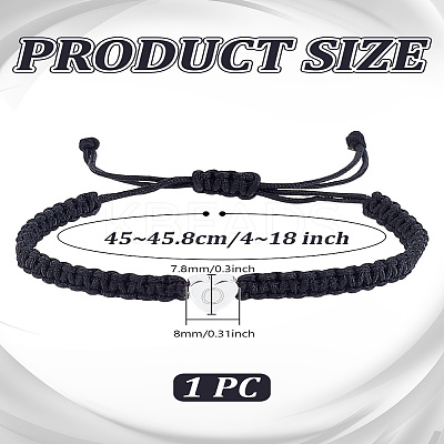 1Pc Adjustable Nylon Cord Braided Bracelets for Women Men BJEW-LP0001-34O-P-1