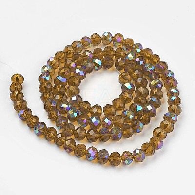 Electroplate Glass Beads Strands EGLA-A034-T2mm-L10-1