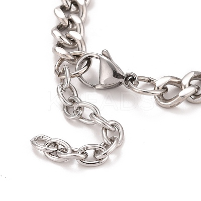 Crystal Rhinestone Rectangle & Cross Link Bracelet STAS-E160-30EBP-01-1