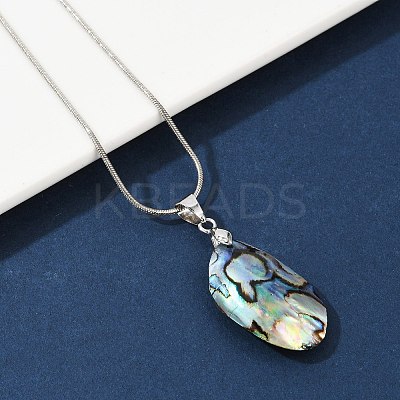 Abalone Shell/Paua Shell Jewelry Sets SJEW-E032-02-1
