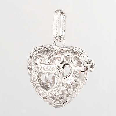 Eco-Friendly Rack Plating Brass Hollow Heart Cage Pendants KK-M180-04P-NR-1