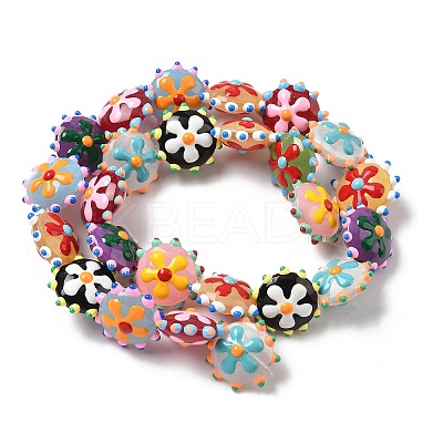 Baking Paint Glass Enamel Beads LAMP-S080-03-1