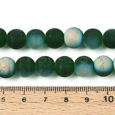 Frosted Transparent Glass Beads Strands LS-GLAA-T032-T10mm-MBB22-1
