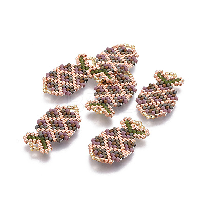 MIYUKI & TOHO Handmade Japanese Seed Beads Pendants SEED-A027-B04-1
