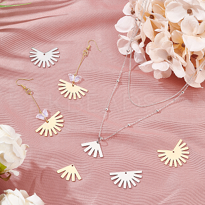 12Pcs 3 Style 2 Colors 201 Stainless Steel Pendants STAS-BC0002-65-1