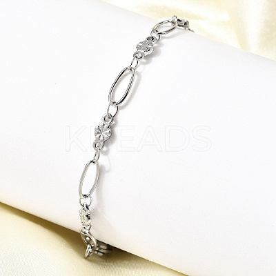 304 Stainless Steel Link Bracelets BJEW-A044-03A-P-1