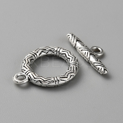 Tibetan Style Alloy Toggle Clasps FIND-CJC0011-25I-1