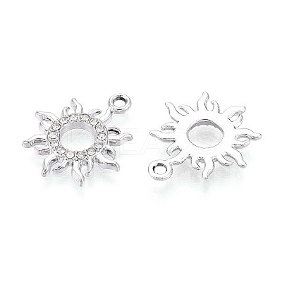 Rack Plating Alloy Rhinestone Pendants PALLOY-T091-20M-P-1