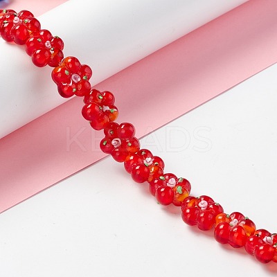 Handmade Lampwork Beads Strands LAMP-D015-08H-1