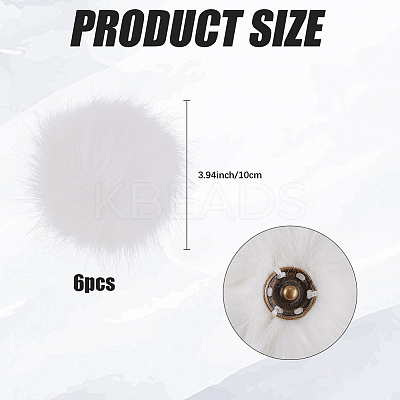 Faux Fox Fur Soft Pompom Ball DIY-WH20002-620A-03-1