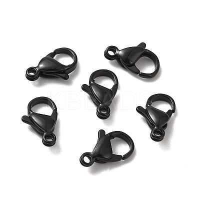 Spray Painted 304 Stainless Steel Lobster Claw Clasps STAS-R120-01E-02-1