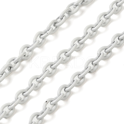 Spray Painted 304 Stainless Steel Cable Chains STAS-B067-06A-01-1