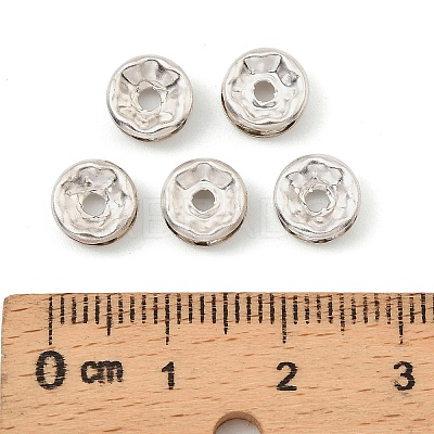 Iron Crystal Rhinestone Spacer Beads X-RB-A009-8MM-S-1