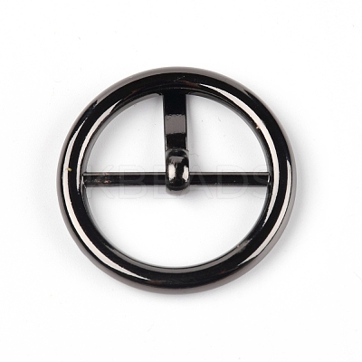 Flat Round Alloy Single Prong Roller Buckles FIND-WH0077-55-1