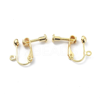 Brass Clip-on Earring Findings LS-KK-P232-05G-1