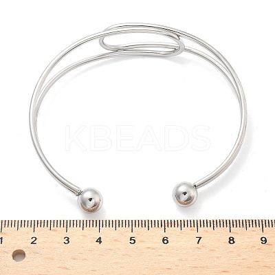 304 Stainless Steel Cuff Bangles BJEW-L682-034P-1