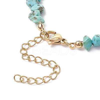 Natural Howlite Chip Beaded Bracelets for Women BJEW-JB11742-04-1