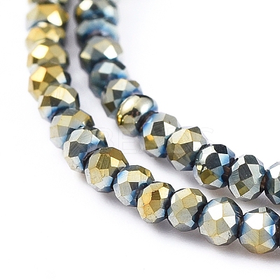 Electroplate Glass Beads Strands EGLA-F149-FP-09-1