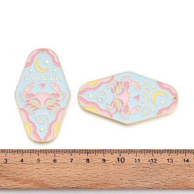 Rack Plating Alloy and Enamel Big Pendants X1-ENAM-T021-29J-1