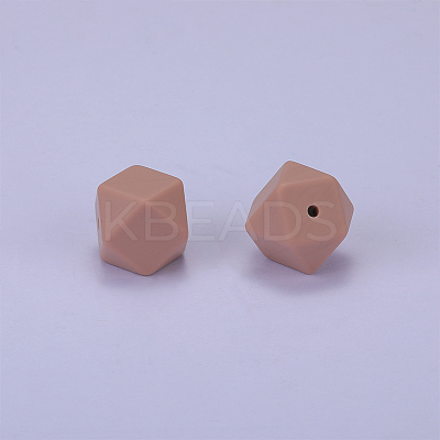 Hexagonal Silicone Focal Beads SI-JX0020A-111-1