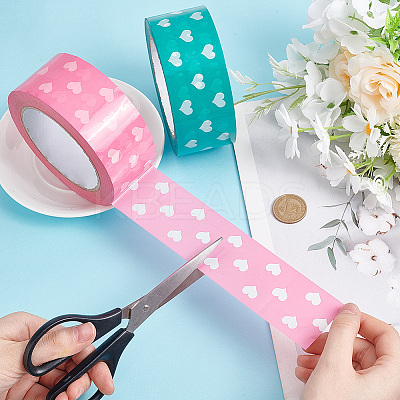2 Roll 2 Colors Adhesive BOPP Packing Tape AJEW-GO0001-98-1