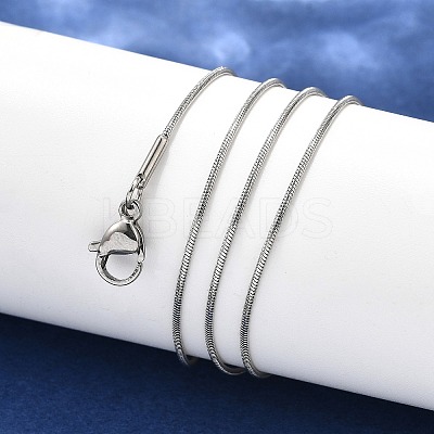 Tarnish Resistant 304 Stainless Steel Snake Chain Necklace Making LS-STAS-P045-11P-1