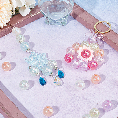 60Pcs Transparent Acrylic Beads OACR-SC0001-62-1