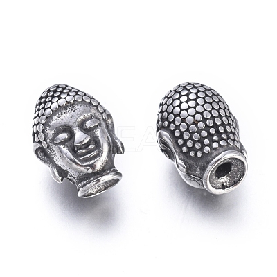 Buddhist 304 Stainless Steel Beads STAS-F243-16AS-1